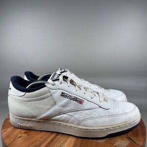 Reebok Club C 85 Vintage White Leather Sneakers Men's Size 11.5 US